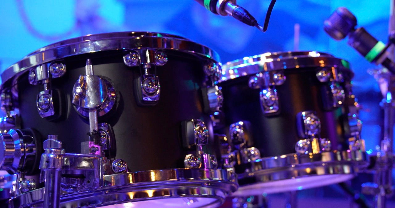 A Closer Look at the Rack Tom Mounts on the New Dialtune Drum Set