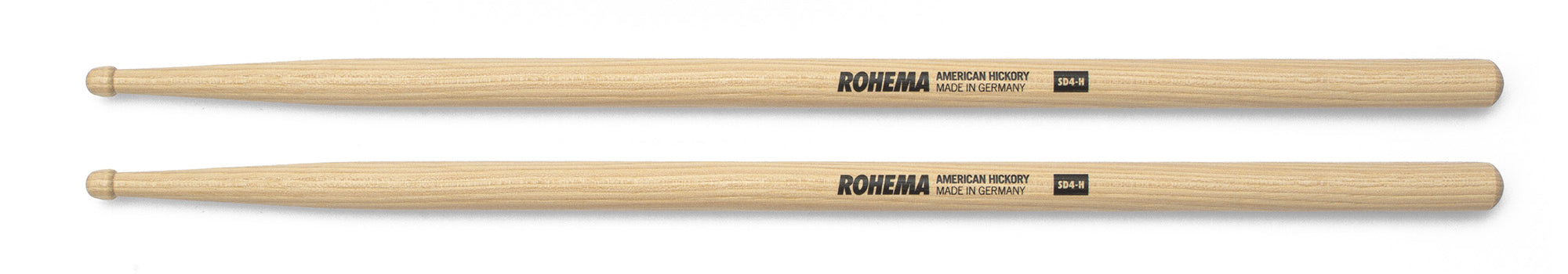 Rohema Rounded Tip SD4-H Hickory Drumsticks