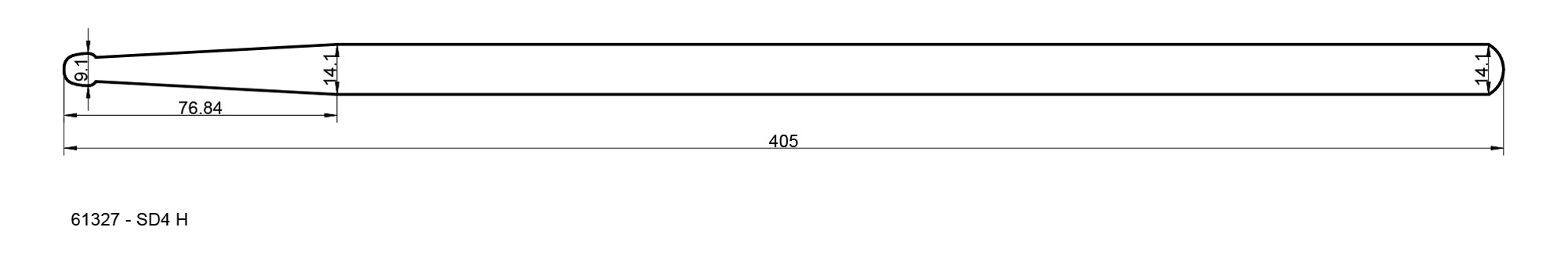Rohema Rounded Tip SD4-H Hickory Drumsticks