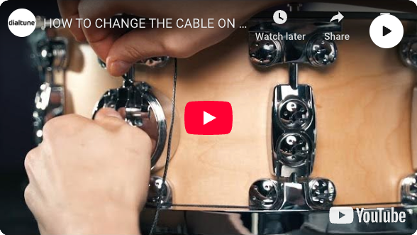 Load video: How to change the cable on a Dialtune snare drum