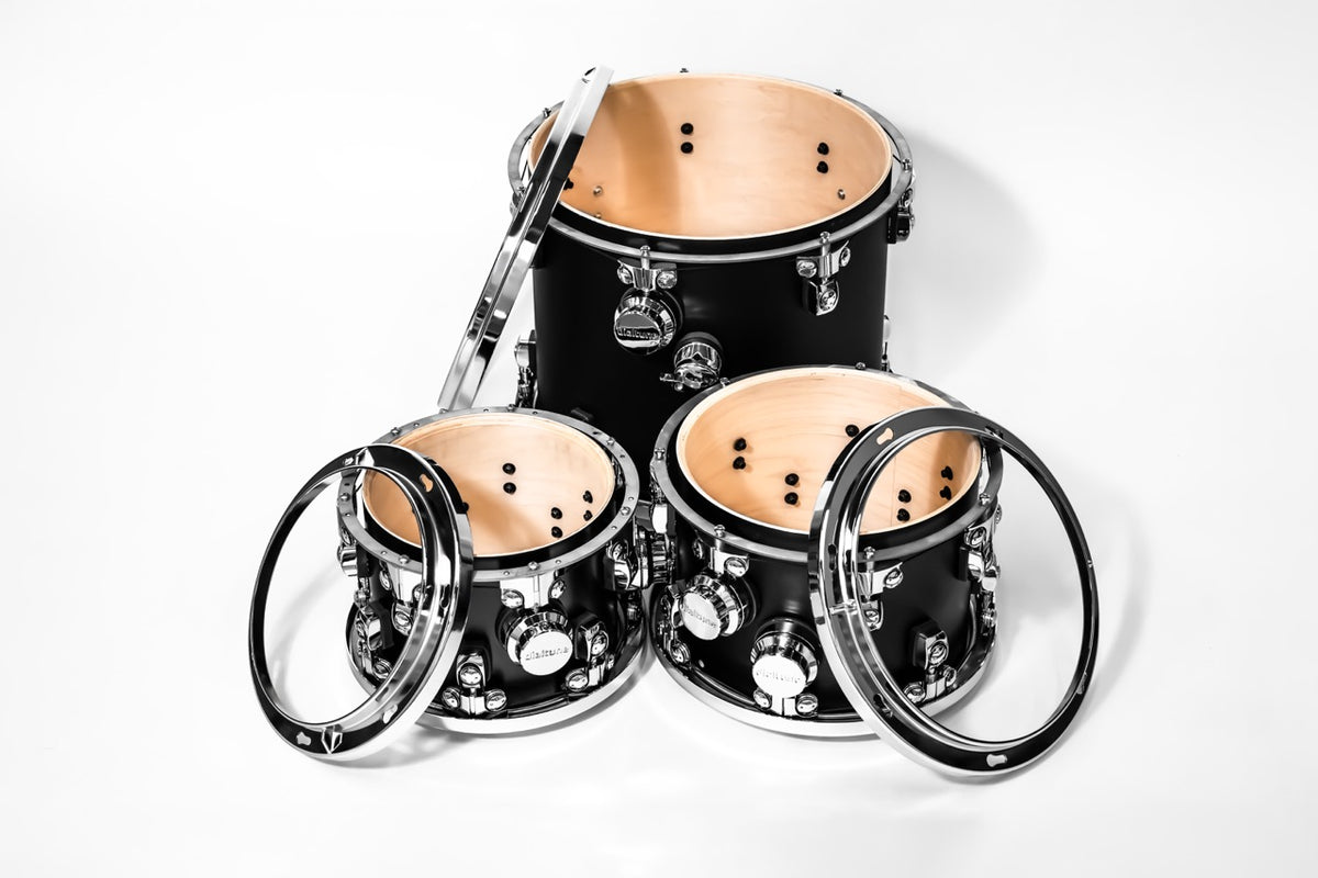 Dialtune toms with rims off